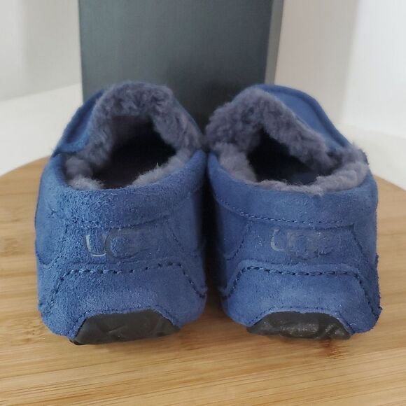 UGG Ascot Slipper Deep Ocean Suede Wool Comfort Loafer Men's US 8/ EU 41 NIB - Picture 5 of 14